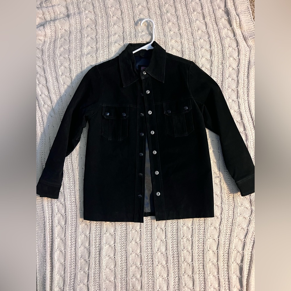 Roxy Black leather Shirt Jacket for women